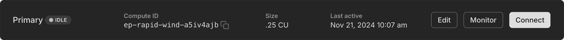 monitor button on endpoint item